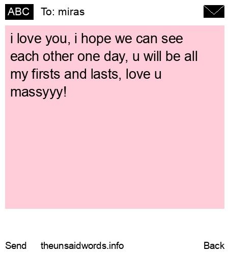 unsent message to miras