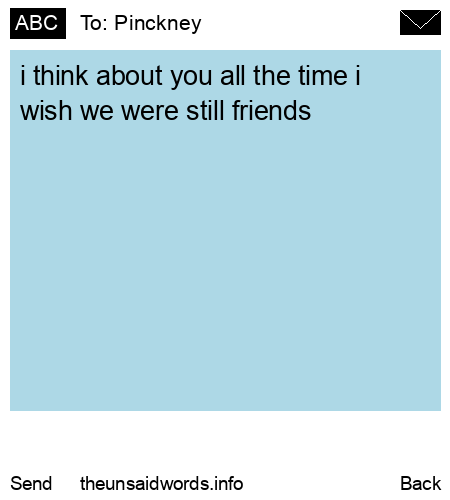 unsent message to Pinckney