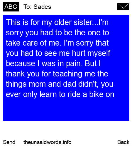 unsent message to Sades