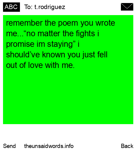 unsent message to t.rodriguez