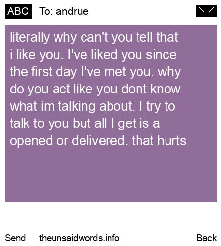 unsent message to andrue