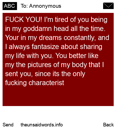 unsent message to Annonymous
