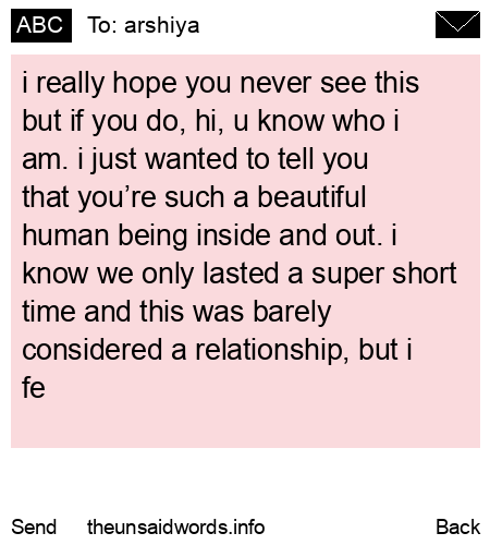 unsent message to arshiya