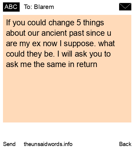 unsent message to Blarem