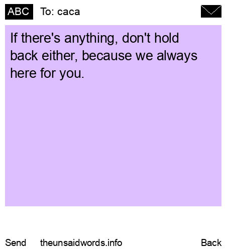 unsent message to caca