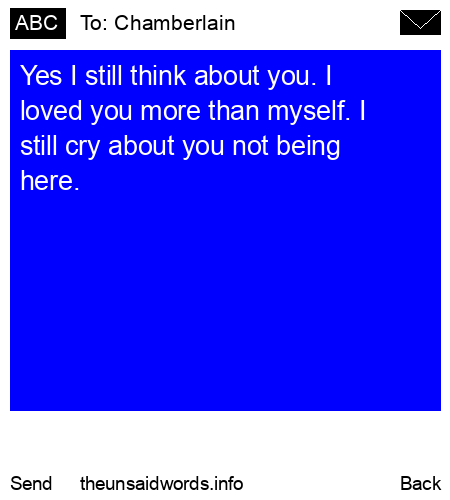 unsent message to Chamberlain