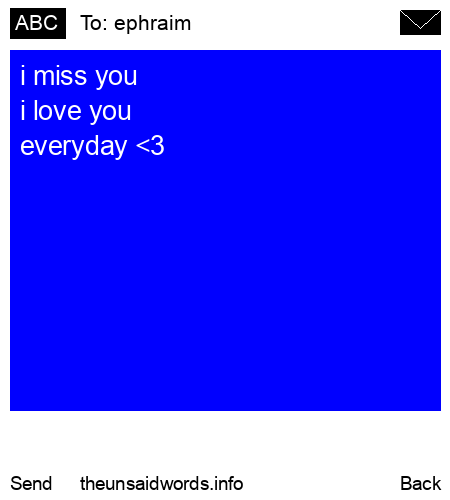 unsent message to ephraim