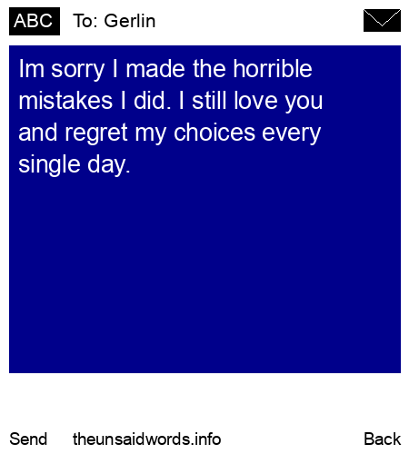 unsent message to Gerlin