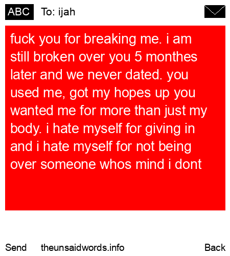 unsent message to ijah