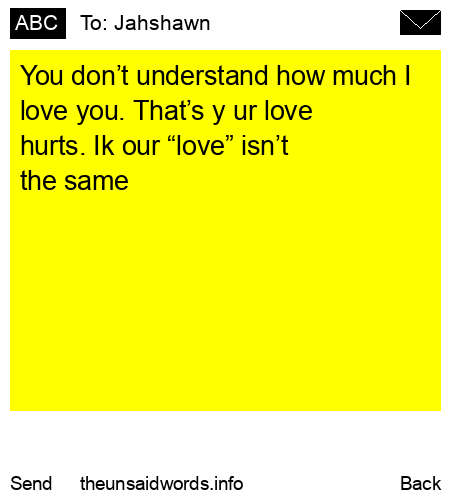 unsent message to Jahshawn