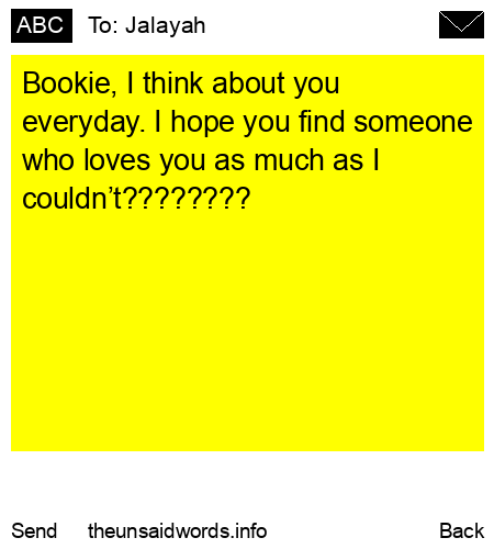 unsent message to Jalayah