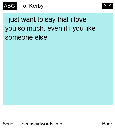 unsent message to Kerby