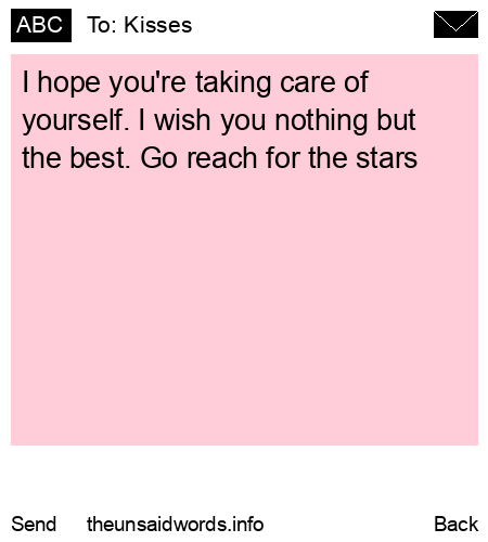 unsent message to Kisses