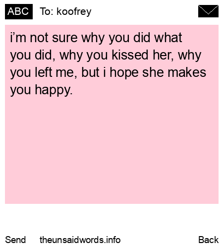 unsent message to koofrey