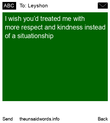 unsent message to Leyshon