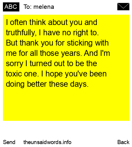 unsent message to melena