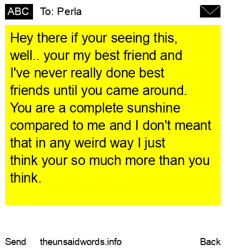 unsent message to Perla