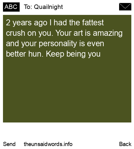 unsent message to Quailnight