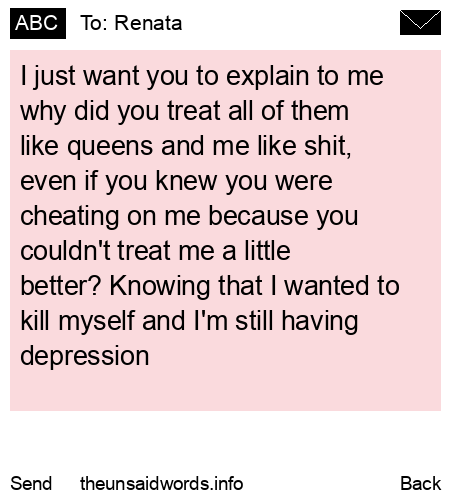 unsent message to Renata