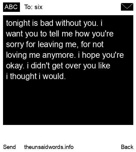 unsent message to six