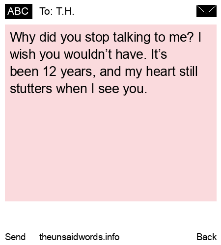 unsent message to T.H.
