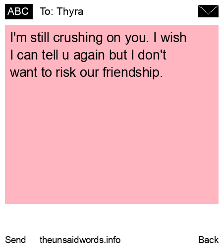 unsent message to Thyra