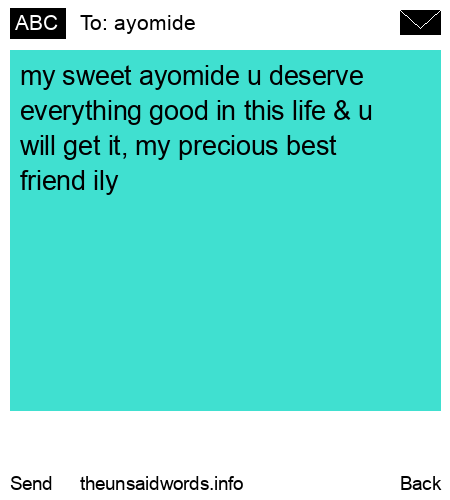 unsent message to ayomide