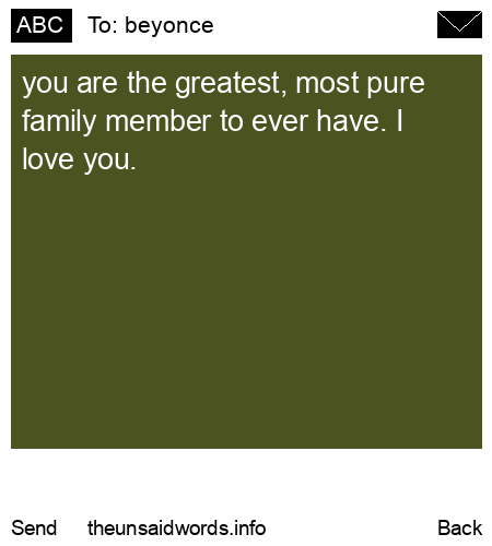 unsent message to beyonce