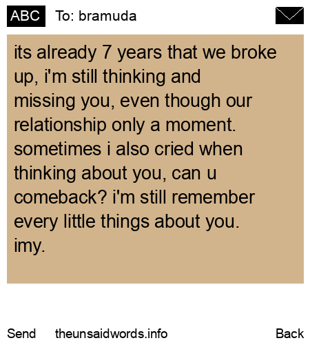 unsent message to bramuda