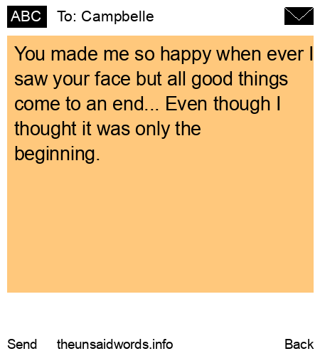 unsent message to Campbelle