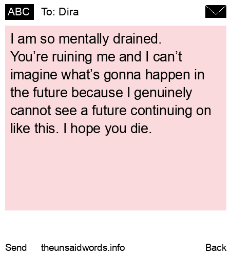 unsent message to Dira