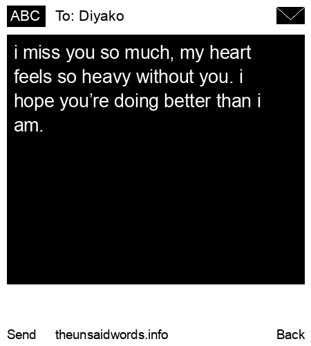 unsent message to Diyako