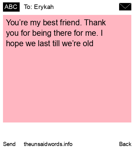 unsent message to Erykah