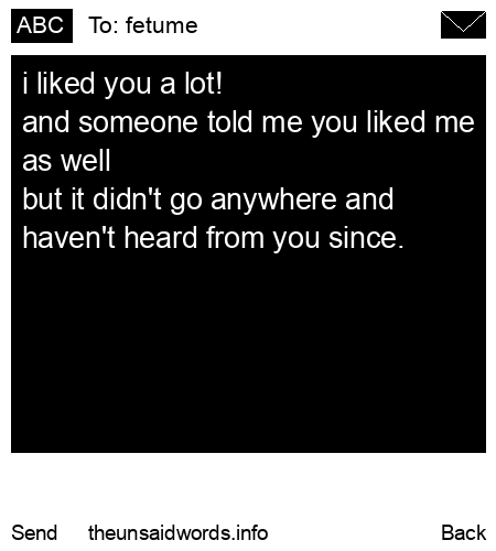 unsent message to fetume