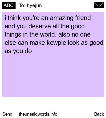 unsent message to hyejun
