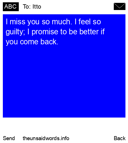 unsent message to Itto