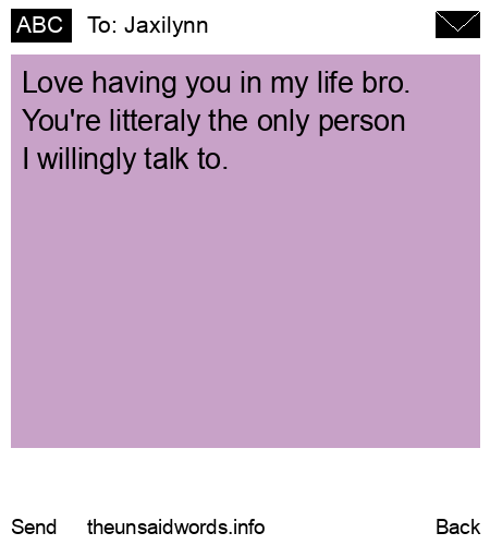 unsent message to Jaxilynn