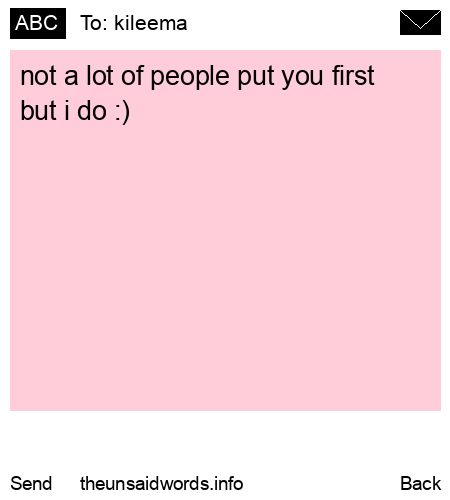 unsent message to kileema