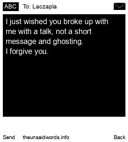 unsent message to Laczapla