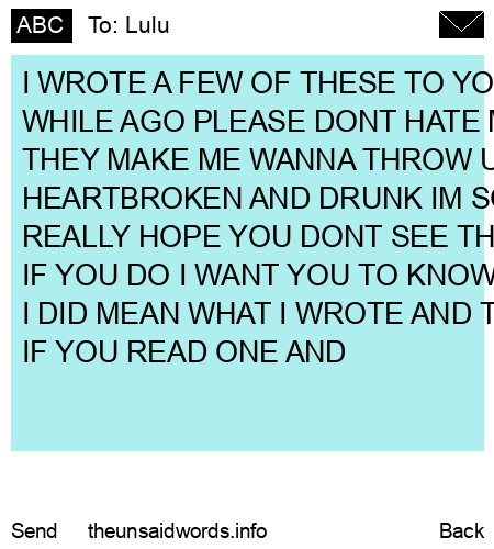 unsent message to Lulu