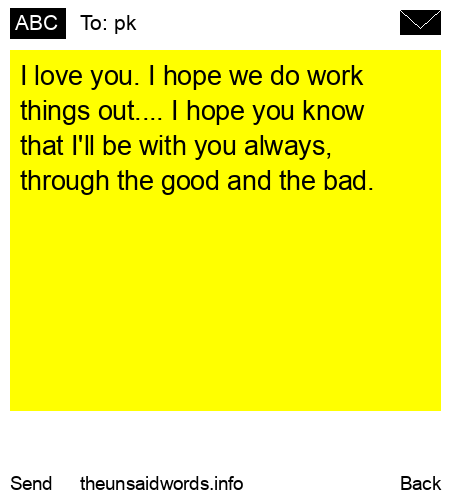 unsent message to pk