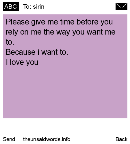 unsent message to sirin