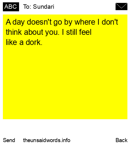 unsent message to Sundari