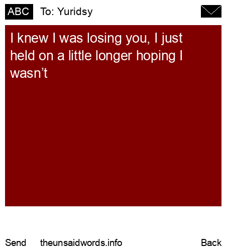 unsent message to Yuridsy
