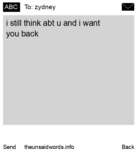 unsent message to zydney