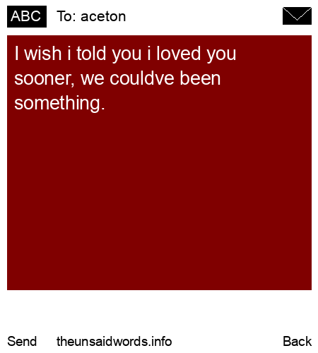 unsent message to aceton