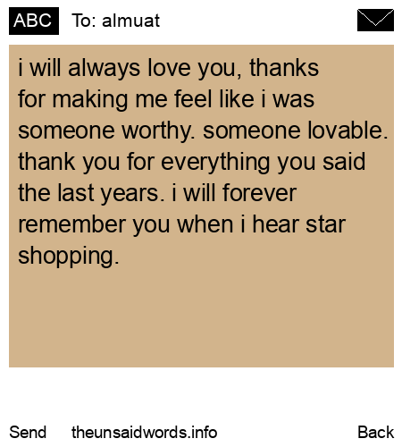 unsent message to almuat