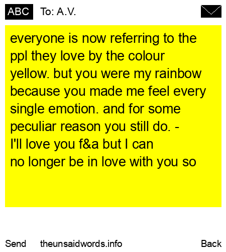 unsent message to A.V.