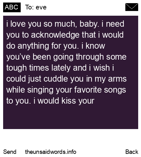 unsent message to eve