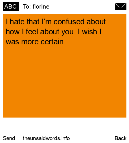 unsent message to florine